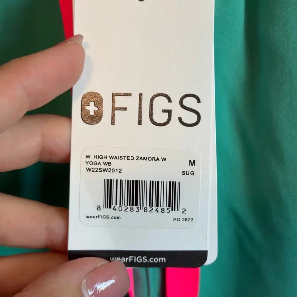 NEW NWT Figs High Waisted Zamora 6-Pocket Jogger Scrub Pants Surgical Green M - Picture 15 of 16